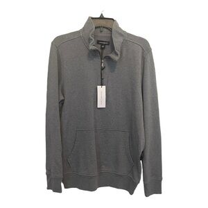 TREASURE & Bond gray 1/4 zip casual sweater